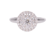 Bague 53 Bague halo en or blanc sertie de diamants 58 Facettes 1024