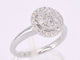 Bague 53 Bague halo en or blanc sertie de diamants 58 Facettes 1024