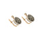 Boucles d'oreilles Boucles d’oreilles rondes en or rose 14 kt et argent, diamants 58 Facettes 36647