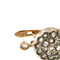 Boucles d'oreilles Boucles d’oreilles rondes en or rose 14 kt et argent, diamants 58 Facettes 36647
