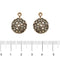 Boucles d'oreilles Boucles d’oreilles rondes en or rose 14 kt et argent, diamants 58 Facettes 36647