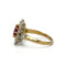 Bague 52 Bague marguerite ancienne en or 18k et platine, diamants et rubis birman non chauffé 58 Facettes SA086