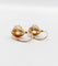 Boucles d'oreilles Dormeuses antiques en or rose 18k et pierres du Rhin, vers 1900 58 Facettes A07853