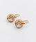 Boucles d'oreilles Dormeuses antiques en or rose 18k et pierres du Rhin, vers 1900 58 Facettes A07853