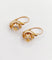 Boucles d'oreilles Dormeuses antiques en or rose 18k et pierres du Rhin, vers 1900 58 Facettes A07853