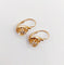 Boucles d'oreilles Dormeuses antiques en or rose 18k et pierres du Rhin, vers 1900 58 Facettes A07853