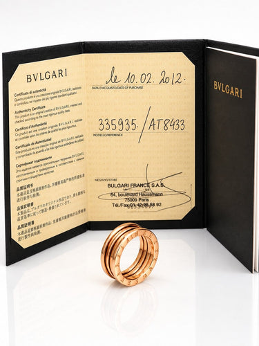 Bague 54 BVLGARI B-Zero1 - Bague en or rose 18 carats 58 Facettes BZ1