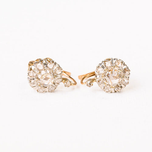 Dormeuses anciennes marguerites diamants or platine_face.jpg