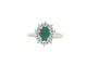 Bague 54 Bague en or 14 ct, émeraude ovale et diamants 58 Facettes 2368