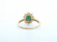 Bague 54 Bague en or 14 ct, émeraude ovale et diamants 58 Facettes 2368