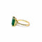 Bague 50 Bague solitaire émeraude et diamants en or jaune 750 58 Facettes 50528