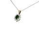 Pendentif en or 14 ct, émeraude et diamants naturels