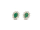 Boucles d'oreilles Boucles d'oreilles en or 14k, émeraudes et diamants naturels 58 Facettes 2370
