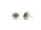 Boucles d'oreilles Boucles d'oreilles en or 14k, émeraudes et diamants naturels 58 Facettes 2370
