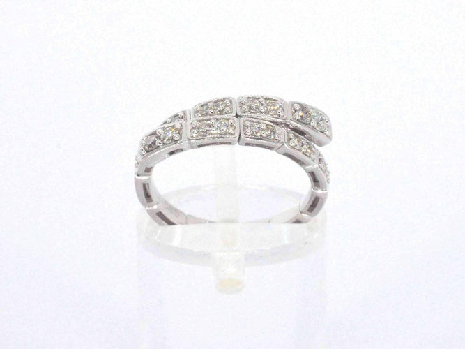 Bague 54 Bague serpent en or blanc 14 carats et diamants 58 Facettes 2371