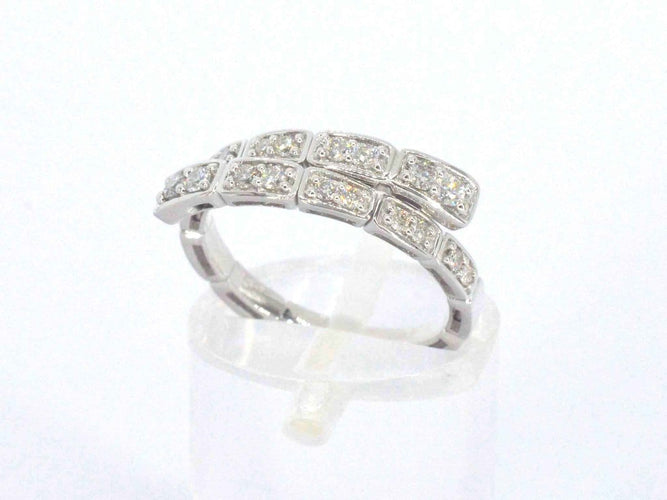 Bague 54 Bague serpent en or blanc 14 carats et diamants 58 Facettes 2371