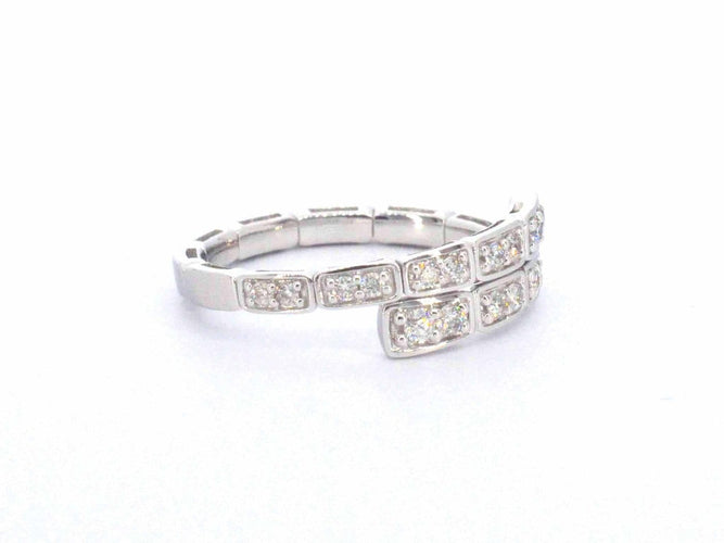 Bague 54 Bague serpent en or blanc 14 carats et diamants 58 Facettes 2371