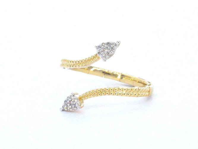 Bague 54 Bague de créateur en or 14 carats et diamants naturels 58 Facettes 2372