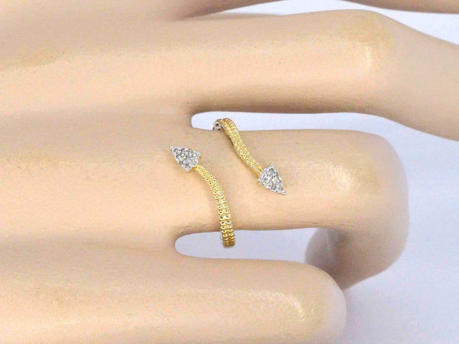 Bague 54 Bague de créateur en or 14 carats et diamants naturels 58 Facettes 2372