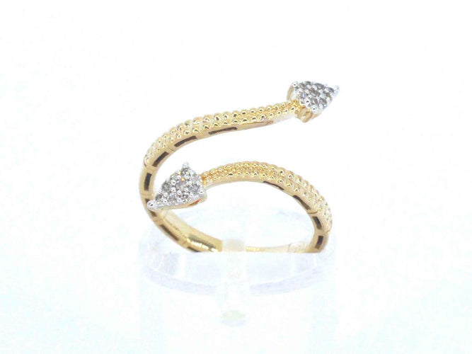 Bague 54 Bague de créateur en or 14 carats et diamants naturels 58 Facettes 2372