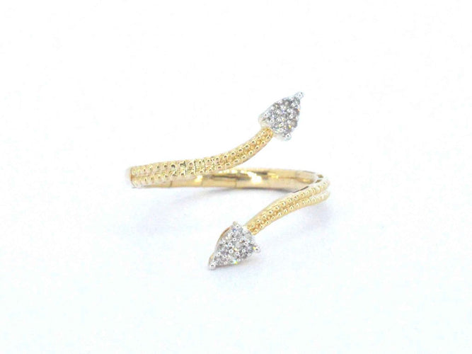 Bague 54 Bague de créateur en or 14 carats et diamants naturels 58 Facettes 2372