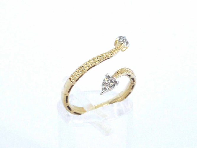 Bague 54 Bague de créateur en or 14 carats et diamants naturels 58 Facettes 2372