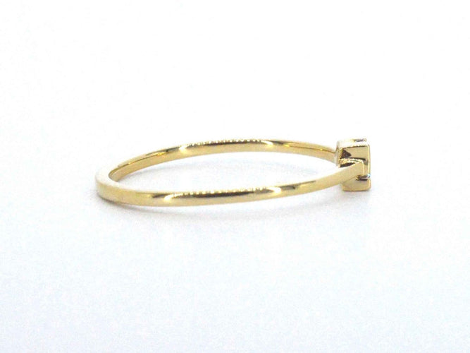 Bague 54 Bague solitaire en or 14 ct avec diamant princesse naturel 58 Facettes 2373
