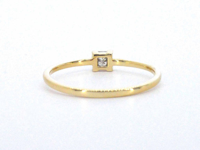 Bague 54 Bague solitaire en or 14 ct avec diamant princesse naturel 58 Facettes 2373