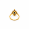 Bague 54 Bague halo saphir et diamants en or jaune 750 58 Facettes 50529