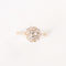 Bague 56 Bague marguerite ancienne en or blanc et jaune 18k, platine, diamants 58 Facettes LMB-387