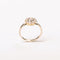Bague 56 Bague marguerite ancienne en or blanc et jaune 18k, platine, diamants 58 Facettes LMB-387