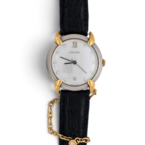 Montre Chaumet Elysée - Montre en or 18k et acier, cadran diamants 58 Facettes WA-1008