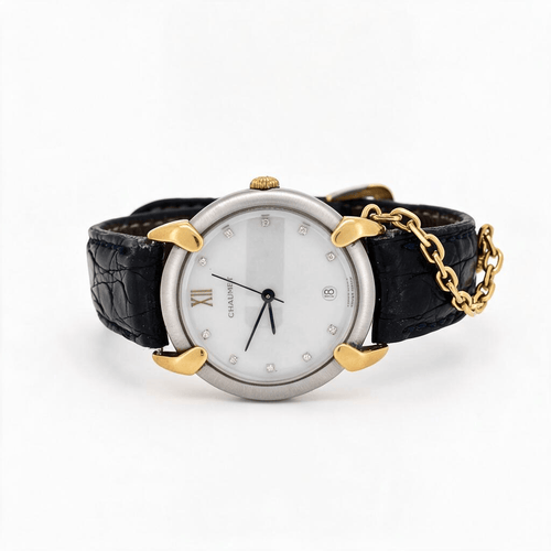 Montre Chaumet Elysée - Montre en or 18k et acier, cadran diamants 58 Facettes WA-1008