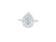 Bague entourage en or blanc et diamants naturels
