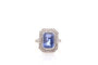 Bague 54.5 Bague saphir de Ceylan 6,45 ct et diamants en platine et or 18k 58 Facettes 26874-26656
