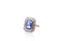 Bague 54.5 Bague saphir de Ceylan 6,45 ct et diamants en platine et or 18k 58 Facettes 26874-26656