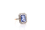 Bague 54.5 Bague saphir de Ceylan 6,45 ct et diamants en platine et or 18k 58 Facettes 26874-26656