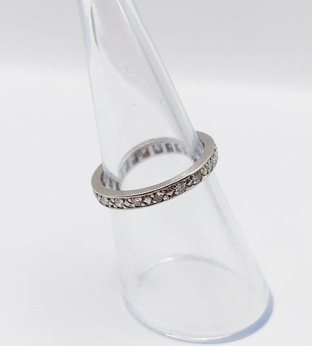 Bague 51 Alliance américaine en platine et diamants 0,57 ct 58 Facettes A07861