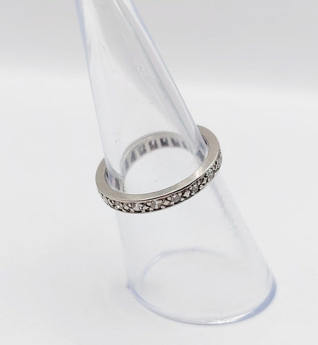 Bague 51 Alliance américaine en platine et diamants 0,57 ct 58 Facettes A07861