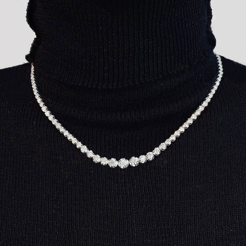 Collier Disco - Collier tennis en or blanc 18k et diamants 10 ct 58 Facettes GPD1056WG_20260924