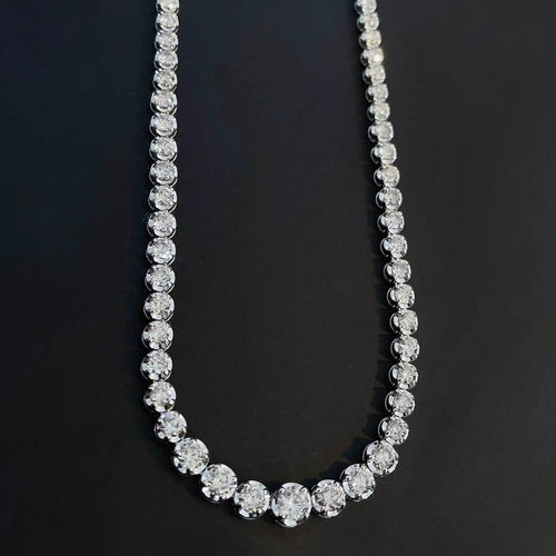 Collier Disco - Collier tennis en or blanc 18k et diamants 10 ct 58 Facettes GPD1056WG_20260924