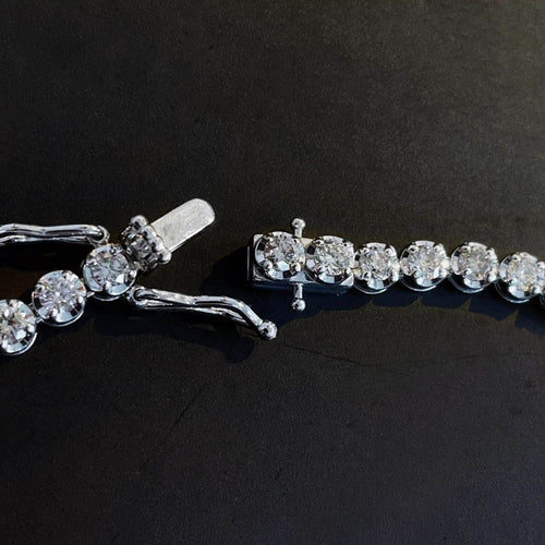 Collier Disco - Collier tennis en or blanc 18k et diamants 10 ct 58 Facettes GPD1056WG_20260924