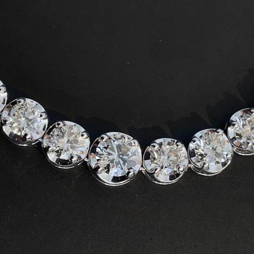 Collier Disco - Collier tennis en or blanc 18k et diamants 10 ct 58 Facettes GPD1056WG_20260924