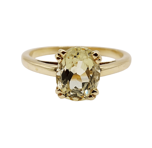 Bague 54 Bague cocktail en or 18k et citrine jaune 58 Facettes A07790