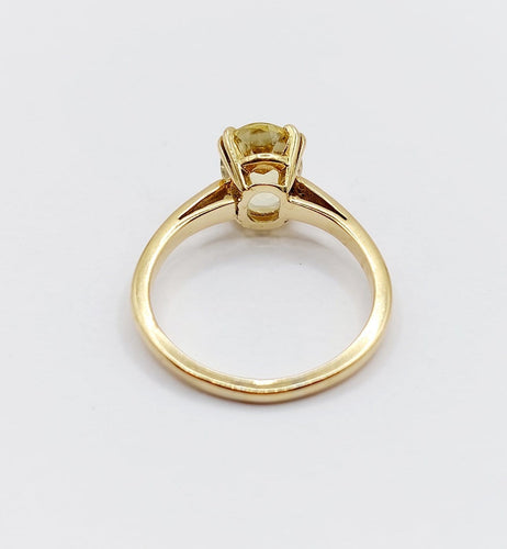 Bague 54 Bague cocktail en or 18k et citrine jaune 58 Facettes A07790