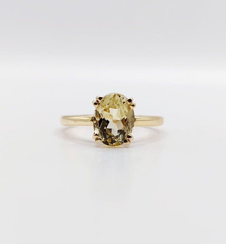Bague 54 Bague cocktail en or 18k et citrine jaune 58 Facettes A07790