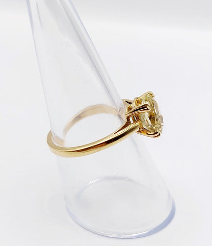 Bague 54 Bague cocktail en or 18k et citrine jaune 58 Facettes A07790