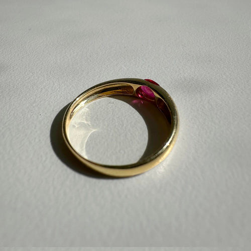 Bague 53 Single Tulip - Bague en or 18K et rubis ovale 58 Facettes GBR1225RB_20260924
