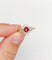 Bague 56 Bague Art déco en or rose 18k, pierre rouge et diamants 58 Facettes A07136