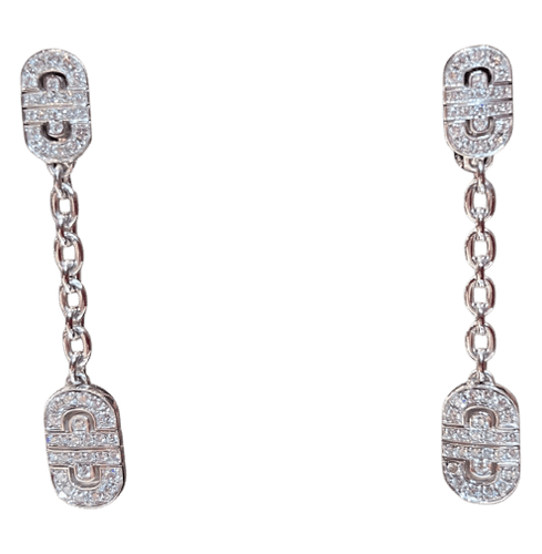 Bvlgari Parentesi - Boucles d’oreilles en or blanc et diamants